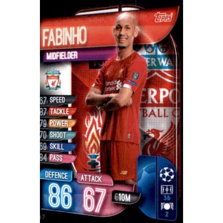 Fabinho Liverpool LIV 7 Match Attax Champions 2019-20