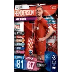 Jordan Henderson Liverpool LIV 8 Match Attax Champions 2019-20