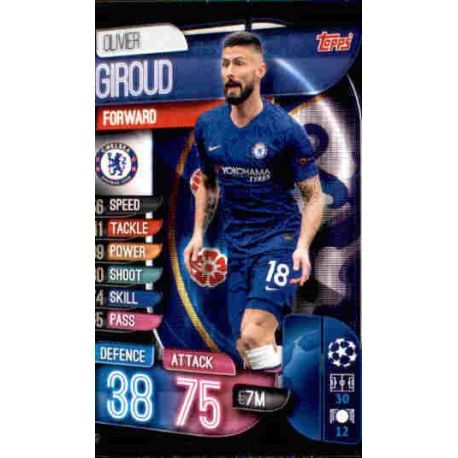 Olivier Giroud Chelsea CHE 12 Match Attax Champions 2019-20