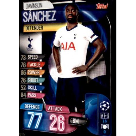 Davinson Sánchez Tottenham Hotspur TOT 5 Match Attax Champions 2019-20