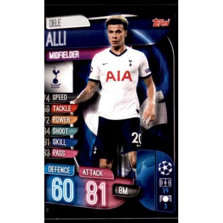 Dele Alli Tottenham Hotspur TOT 10 Match Attax Champions 2019-20