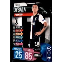 Paulo Dybala Juventus JUV 10 Match Attax Champions 2019-20