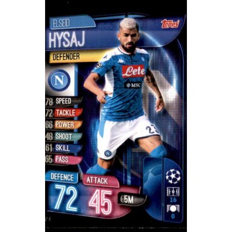 Elseid Hysaj SSC Napoli NAP 4 Match Attax Champions 2019-20