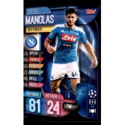 Kostas Manolas SSC Napoli NAP 5 Match Attax Champions 2019-20