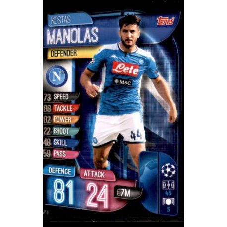 Kostas Manolas SSC Napoli NAP 5 Match Attax Champions 2019-20