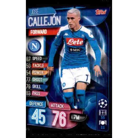 José Callejón SSC Napoli NAP 9 Match Attax Champions 2019-20