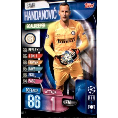 Samir Handanovic Inter Milán INT 2 Match Attax Champions 2019-20