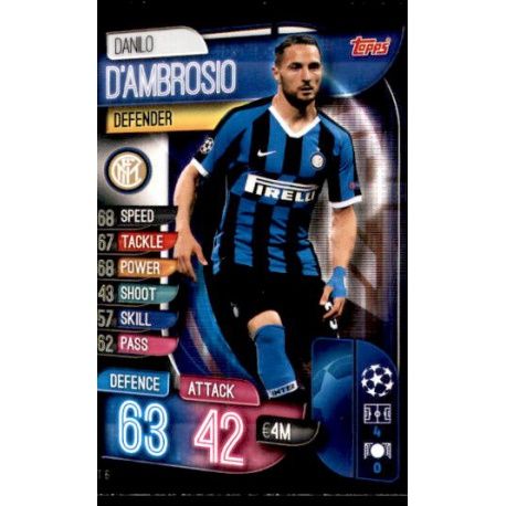 Danilo D'Ambrosio Inter Milán INT 6 Match Attax Champions 2019-20