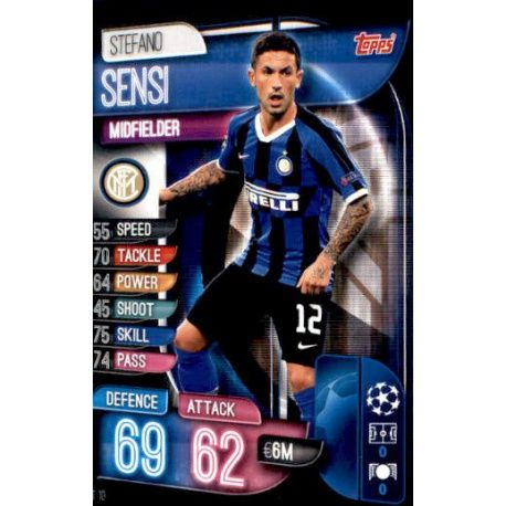 Stefano Sensi Inter Milán INT 10 Match Attax Champions 2019-20