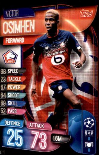 Trading Card Victor Osimhen LOSC Lille Topps Match Attax Champions