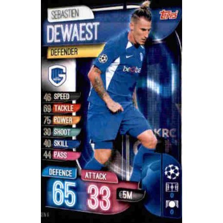 Sebastien Dewaest KRC Genk GEN 6 Match Attax Champions 2019-20