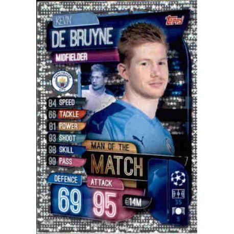 Kevin De Bruyne Man Of The Match Manchester City M MCY Match Attax Champions 2019-20