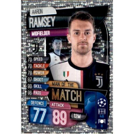 Aaron Ramsey Man Of The Match Juventus M JUV Match Attax Champions 2019-20