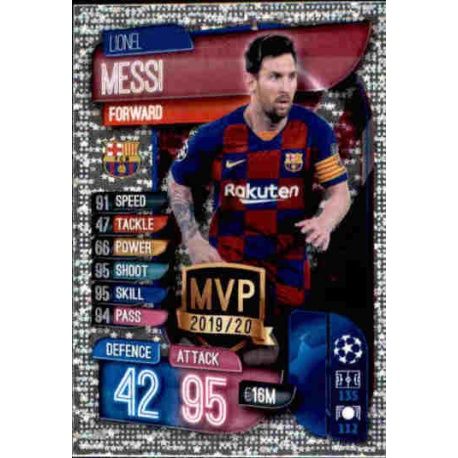 Match Attax Champions League 19/20 Lionel Messi FC Barcelona Club MVPS No 280 