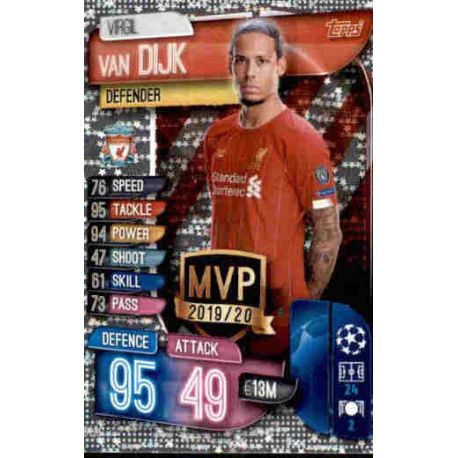 Virgil Van Dijk MVP Liverpool C LIV Match Attax Champions 2019-20