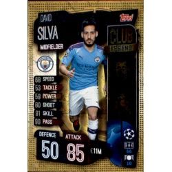 David Silva Club Legend Manchester City CL 1 Match Attax Champions 2019-20