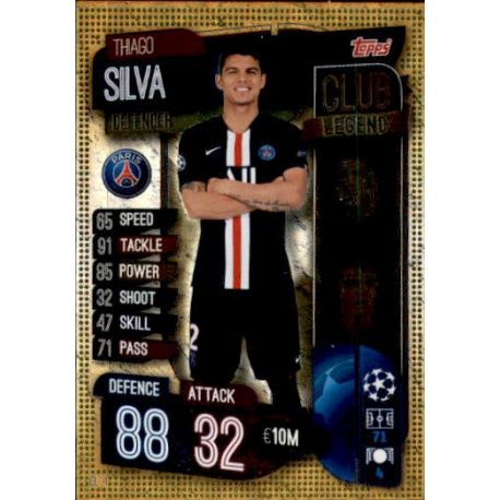 Thiago Silva Club Legend Paris Saint-Germain CL 4 Match Attax Champions 2019-20