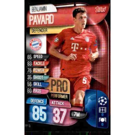 Benjamin Pavard Pro Perfomer Bayern Munich PP 13 Match Attax Champions 2019-20