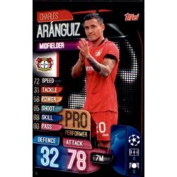 Charles Aránguriz Pro Perfomer Bayer Leverkusen PP 16 Match Attax Champions 2019-20