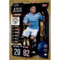 Gabriel Jesús Hat Trick Hero Manchester City HH 2 Match Attax Champions 2019-20