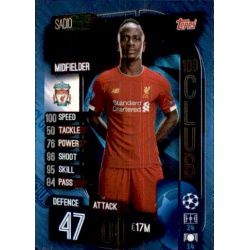 Sadio Mané 100 Club Liverpool CLU 7 Match Attax Champions 2019-20