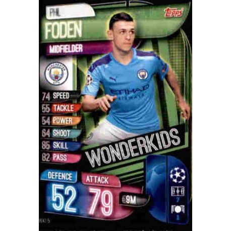 Phil Foden Wonder Kids Manchester City WKI 5 Match Attax Champions 2019-20