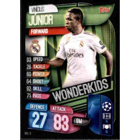Vinicius Junior Wonder Kids Real Madrid WKI 8 Match Attax Champions 2019-20