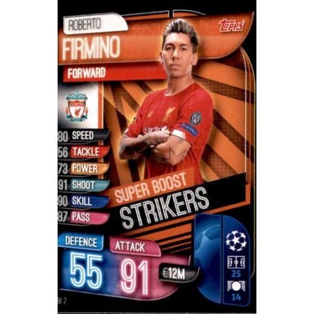 Roberto Firminho Super Boost Strikers Liverpool SBI 2 Match Attax Champions 2019-20