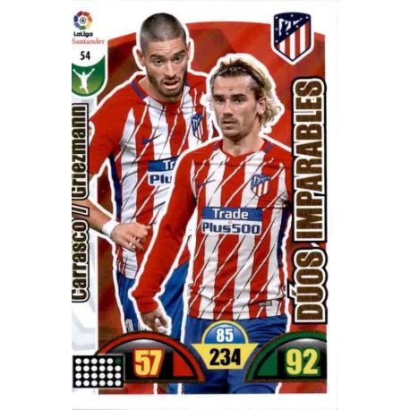 Carrasco / Griezmann Atlético Madrid 54 Cards Básicas 2017-18