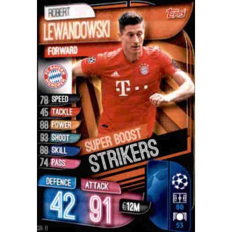 Robert Lewandowski Super Boost Strikers Bayern Munich SBI 11 Match Attax Champions 2019-20