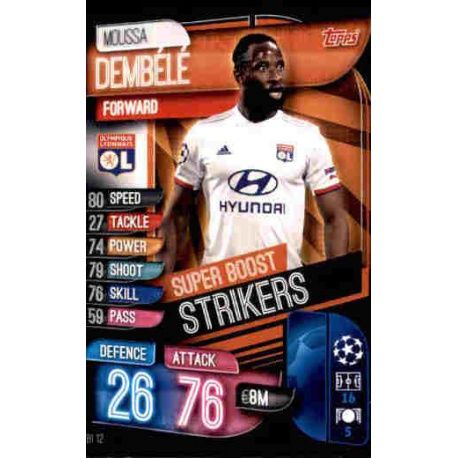 Moussa Dembélé Super Boost Strikers Olympique Lyonnais SBI 12 Match Attax Champions 2019-20