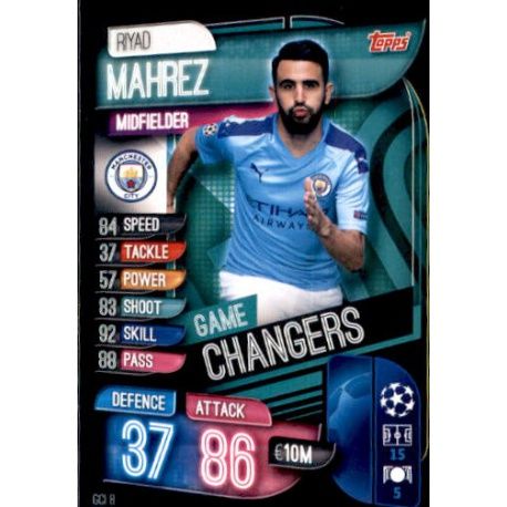 Ryad Mahrez Game Changers Manchester City GCI 8 Match Attax Champions 2019-20