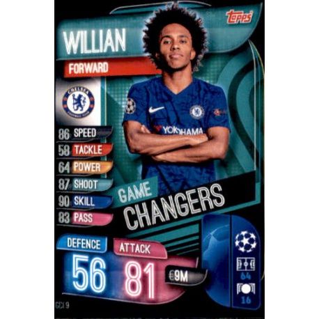 Willian Game Changers Chelsea GCI 9 Match Attax Champions 2019-20