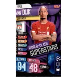 Virgil Van Dijk World Class Superstars Liverpool WCI 2 Match Attax Champions 2019-20