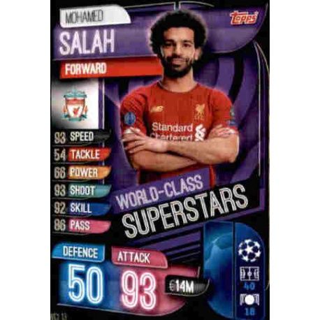 Mohamed Salah World Class Superstars Liverpool WCI 13 Match Attax Champions 2019-20