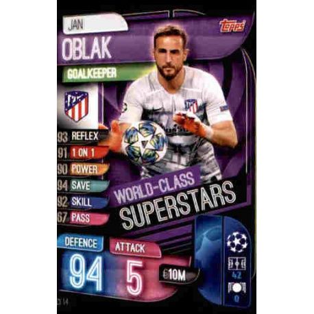 Jan Oblak World Class Superstars Atlético Madrid WCI 14 Match Attax Champions 2019-20