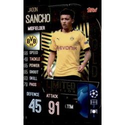 Jadon Sancho Limited Edition Borussia Dortmund LE 6 Match Attax Champions 2019-20