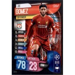 Joe Gómez Liverpool LIV 6 Match Attax Champions 2019-20