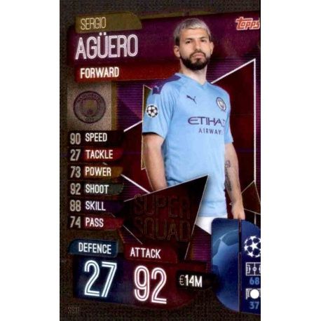 Sergio Agüero Super Squad Manchester City SS 11 Match Attax Champions 2019-20