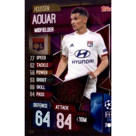 Houssem Aouar Super Squad Olympique Lyonnais SS 6 Match Attax Champions 2019-20