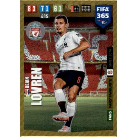 Dejan Lovren Fans Favourite Liverpool 30 FIFA 365 Adrenalyn XL 2020