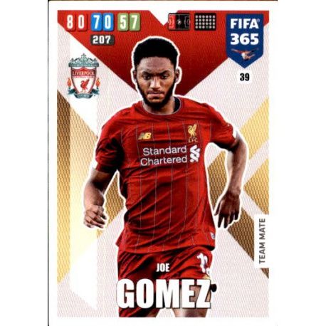 Joe Gomez Liverpool 39 FIFA 365 Adrenalyn XL 2020