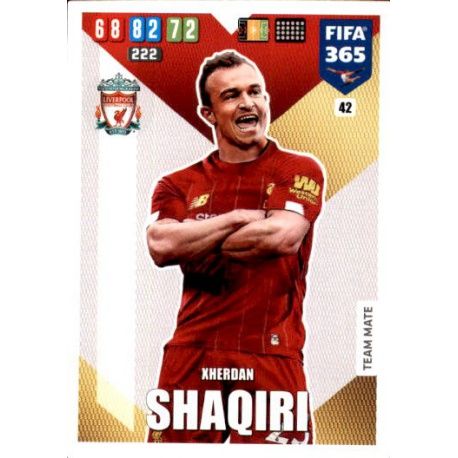 Xherdan Shaqiri Liverpool 42 FIFA 365 Adrenalyn XL 2020