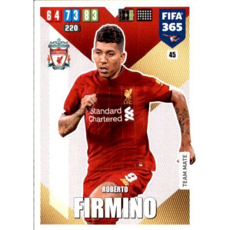 Roberto Firmino Liverpool 45 FIFA 365 Adrenalyn XL 2020