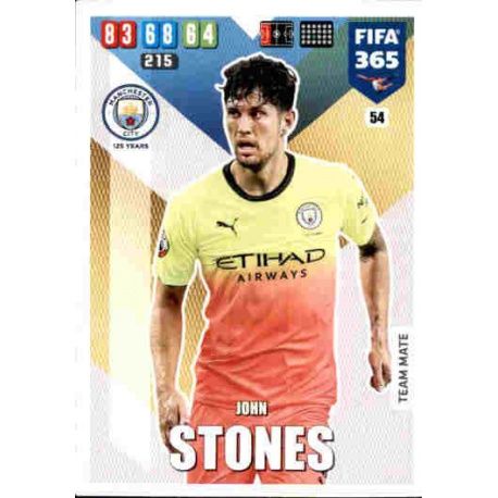 John Stones Manchester City 54 FIFA 365 Adrenalyn XL 2020