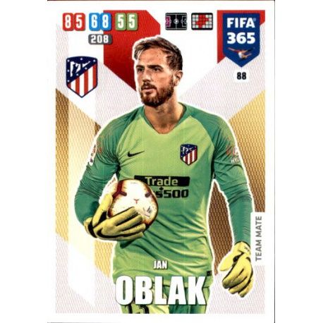 Jan Oblak Atlético Madrid 88 FIFA 365 Adrenalyn XL 2020