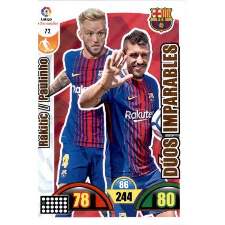 Rakitic / Paulinho Barcelona 72 Cards Básicas 2017-18