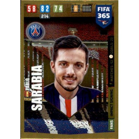 Pablo Sarabia Impact Signing PSG 158 FIFA 365 Adrenalyn XL 2020