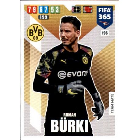 Roman Bürki Borussia Dortmund 196 FIFA 365 Adrenalyn XL 2020