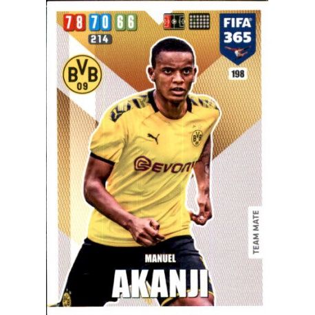 Manuel Akanji Borussia Dortmund 198 FIFA 365 Adrenalyn XL 2020